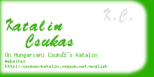 katalin csukas business card